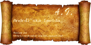 Andráska Imelda névjegykártya